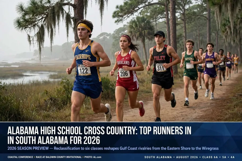 Illustration for the news story: Alabama High School Cross Country: Top Runners in South Alabama for 2026