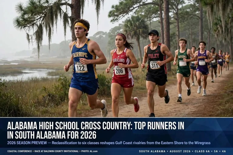 Illustration for the news story: Alabama High School Cross Country: Top Runners in South Alabama for 2026