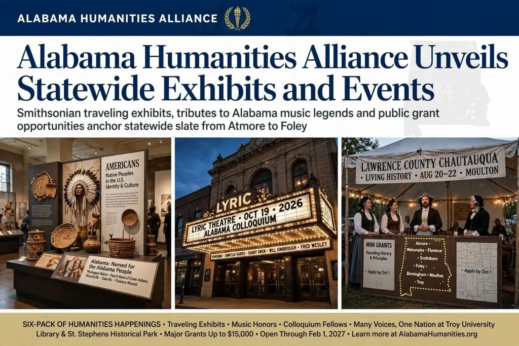 Illustration for the news story: Alabama Humanities Alliance Unveils Statewide Exhibits and Events