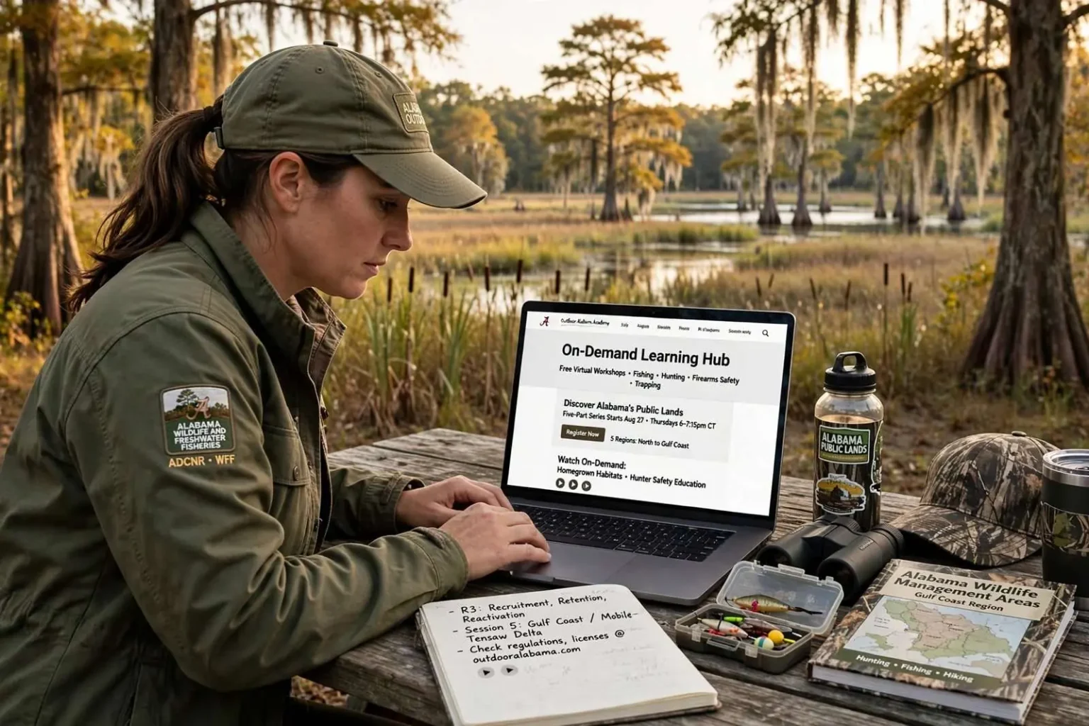 Illustration for the news story: Alabama Wildlife Agency Expands Online Classes to Help Hunters and Anglers Get Ready for Fall