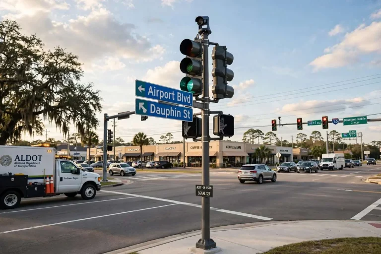 Illustration for the news story: ALDOT Completes Traffic Signal Overhaul on Airport Boulevard, Dauphin Street