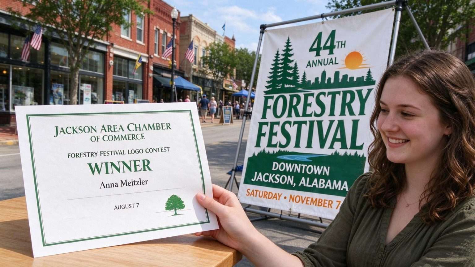 Illustration for the news story: Anna Meitzler Wins Jackson Forestry Festival Logo Contest