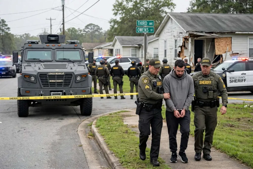 Illustration for the news story: Armed Man in Custody After Mobile County Standoff