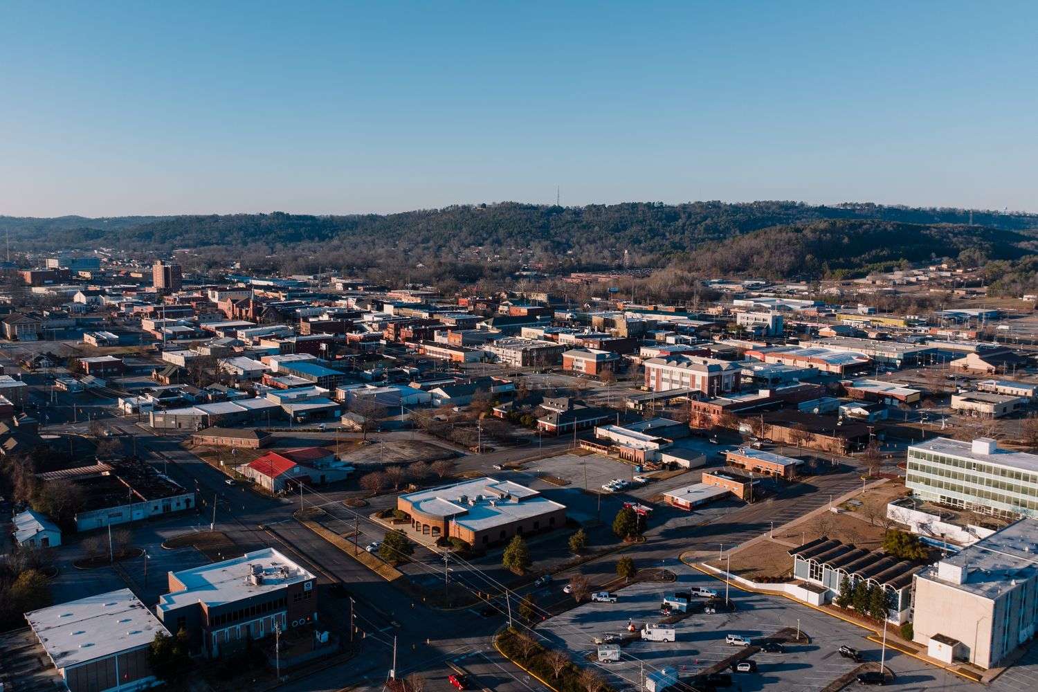 A small town street in Alabama