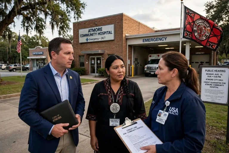 Illustration for the news story: Atmore, Poarch Band of Creek Indians to Jointly Back $7 Million Credit Line for Community Hospital