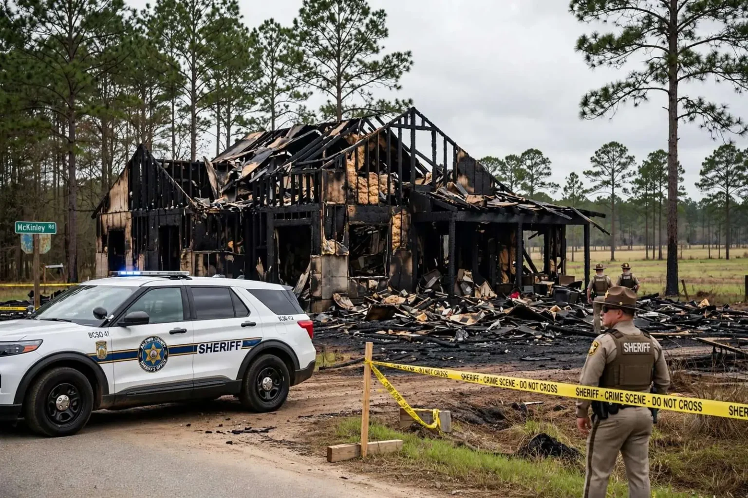 Illustration for the news story: Baldwin County Deputies Charge Man in Perdido House Fire Caught on Camera
