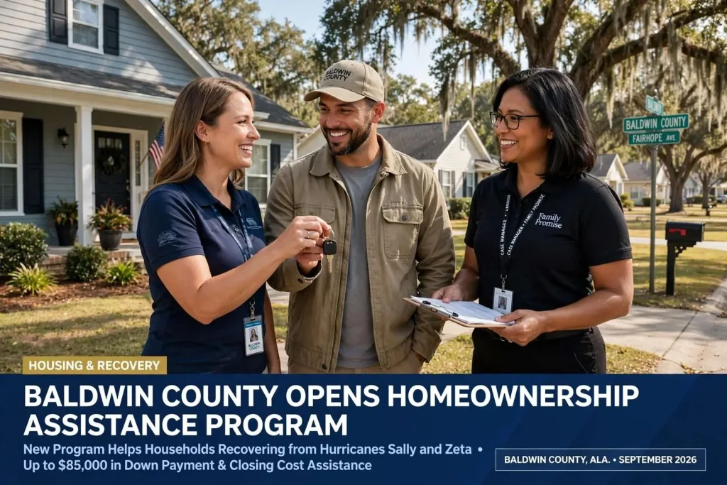 Illustration for the news story: Baldwin County Opens Homeownership Assistance Program for Households Hit by Hurricanes Sally and Zeta