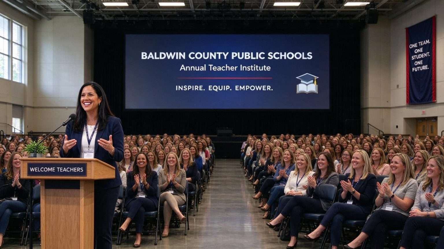Illustration for the news story: Baldwin County Public Schools Welcomes Teachers Back With Annual Institute
