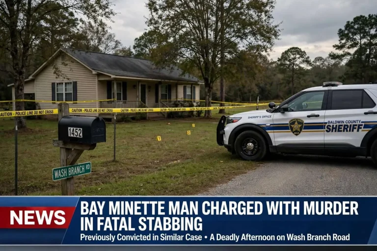 Illustration for the news story: Bay Minette Man Charged With Murder in Fatal Stabbing, Previously Convicted in Similar Case