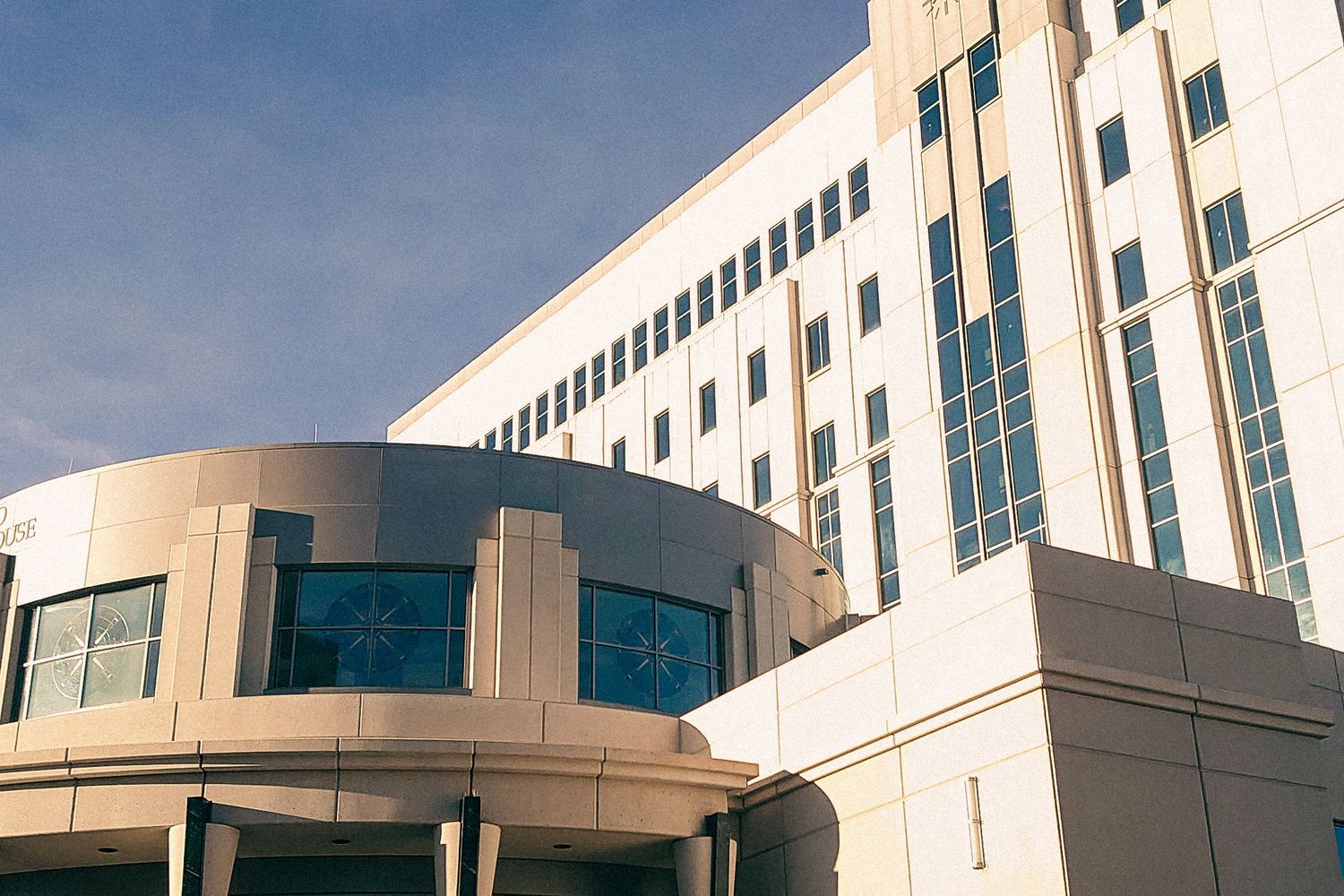 Exterior of a county courthouse government building
