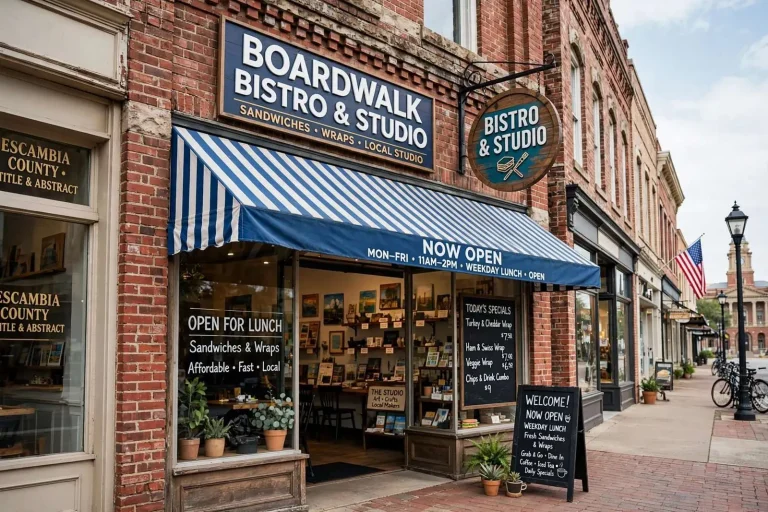 Illustration for the news story: Boardwalk Bistro and Studio Opens in Downtown Brewton