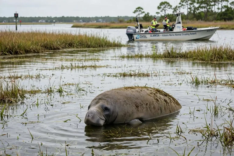 Illustration for the news story: Boat Strike Suspected in Manatee Death Near Orange Beach