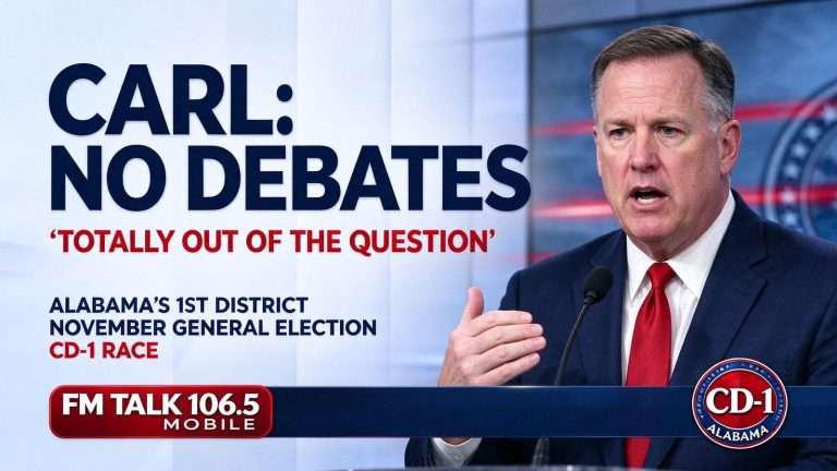 Illustration for the news story: Carl Reiterates Debate Refusal in Radio Interview, Calls Idea ‘Totally Out of the Question’