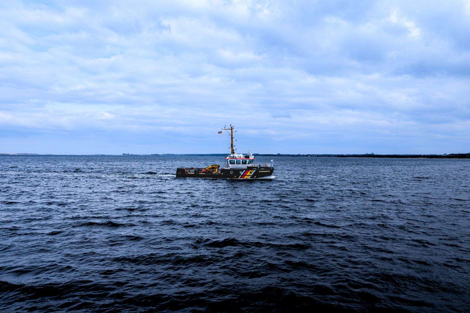 Coast Guard boat on the water in the Gulf of Mexico