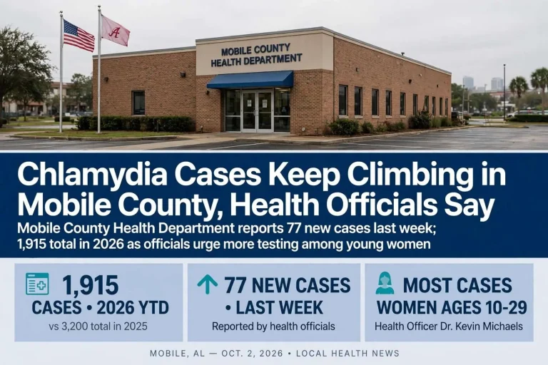 Illustration for the news story: Chlamydia Cases Keep Climbing in Mobile County, Health Officials Say