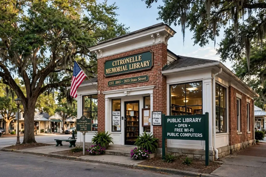Illustration for the news story: Citronelle Memorial Library Continues Legacy Rooted in 500 Donated Books