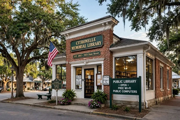 Illustration for the news story: Citronelle Memorial Library Continues Legacy Rooted in 500 Donated Books