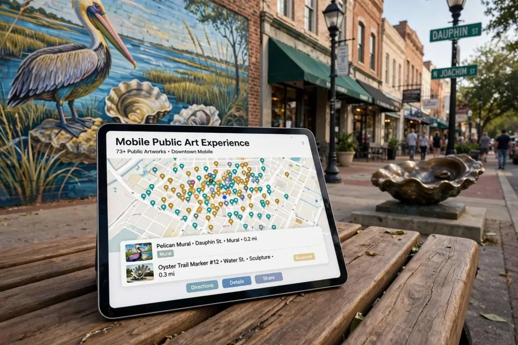 Illustration for the news story: City of Mobile, Mobile Arts Council Launch Interactive Map of Downtown Public Art