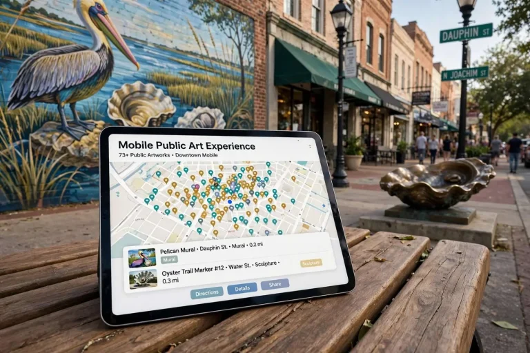 Illustration for the news story: City of Mobile, Mobile Arts Council Launch Interactive Map of Downtown Public Art