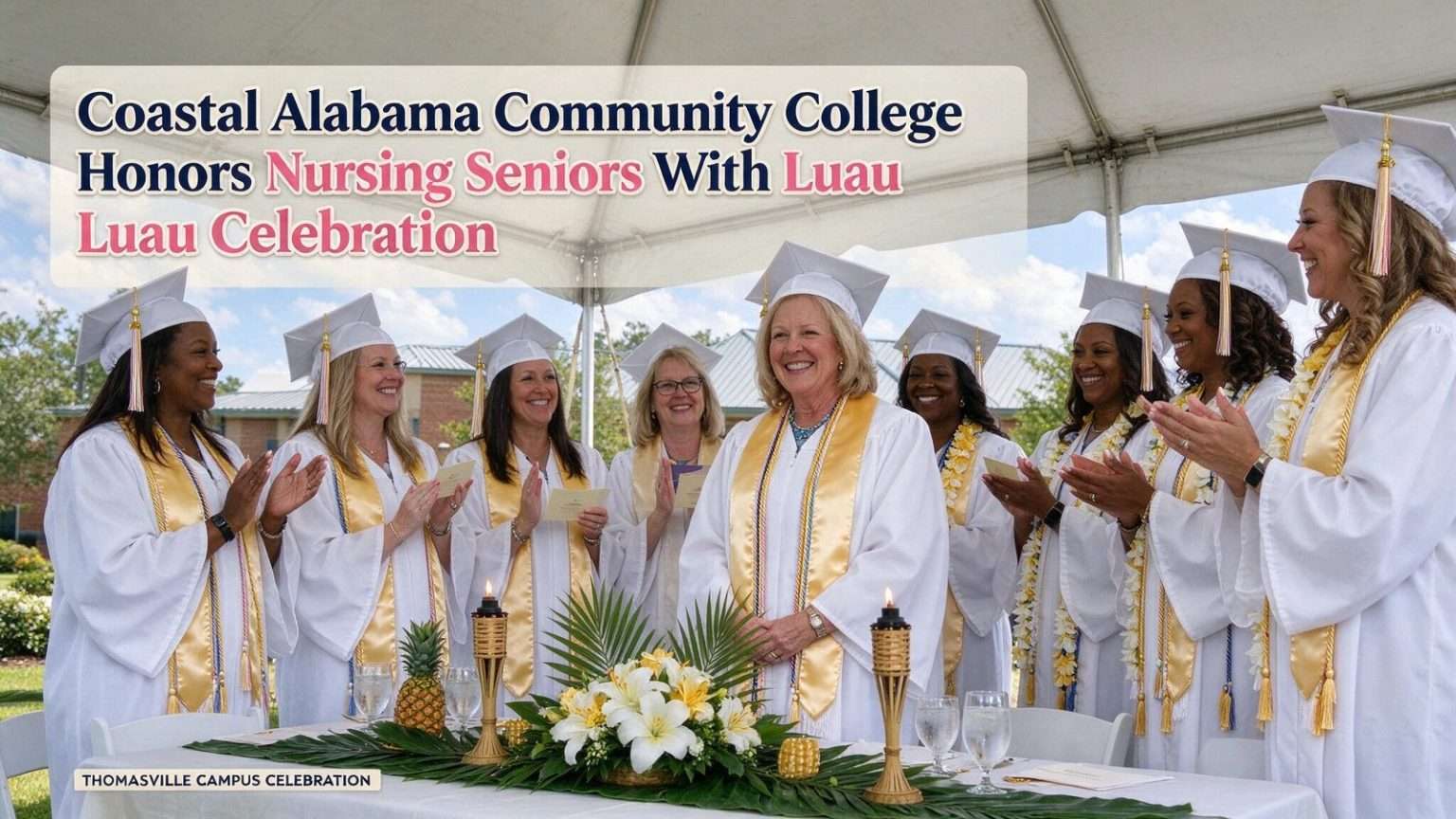 Illustration for the news story: Coastal Alabama Community College Honors Nursing Seniors With Luau Celebration