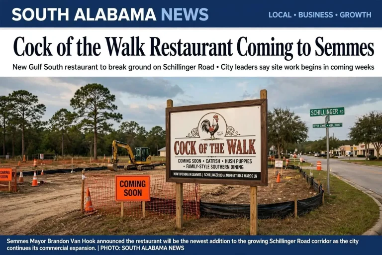 Illustration for the news story: Cock of the Walk Restaurant Coming to Semmes