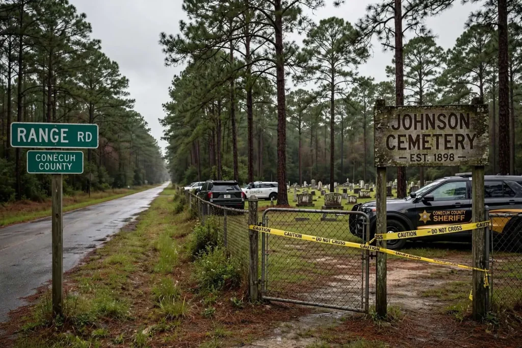 Illustration for the news story: Coroner Identifies Woman Found Dead Near Conecuh County Cemetery