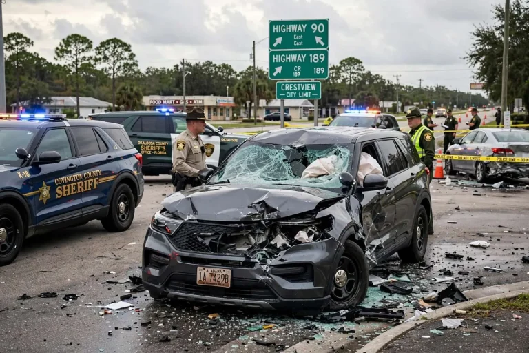 Illustration for the news story: Covington County Police Chase Crosses State Line, Ends in Crash in Okaloosa County, Florida