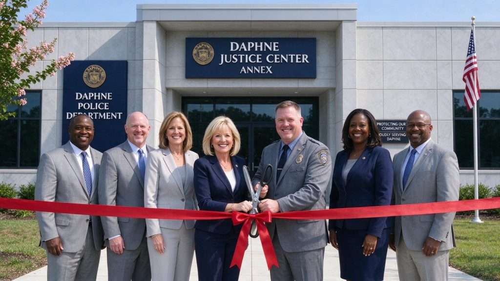 Illustration for the news story: Daphne Celebrates Opening of New Justice Center Annex With Ribbon-Cutting