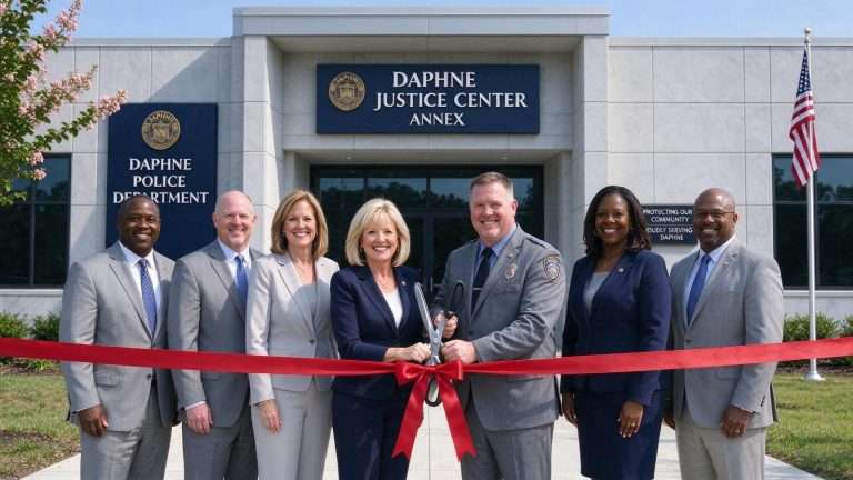 Illustration for the news story: Daphne Celebrates Opening of New Justice Center Annex With Ribbon-Cutting