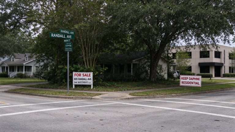 Illustration for the news story: Daphne Council Rejects Rezoning of Randall Avenue Property From Residential to Business