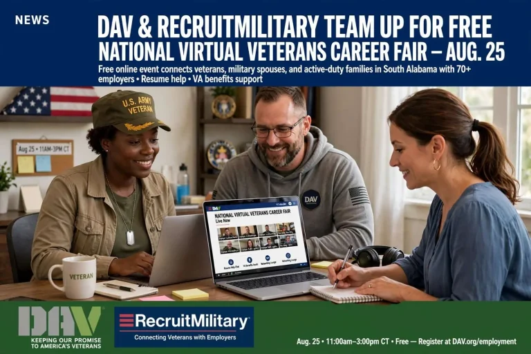 Illustration for the news story: DAV, RecruitMilitary Team Up for Free National Virtual Veterans Career Fair Aug. 25