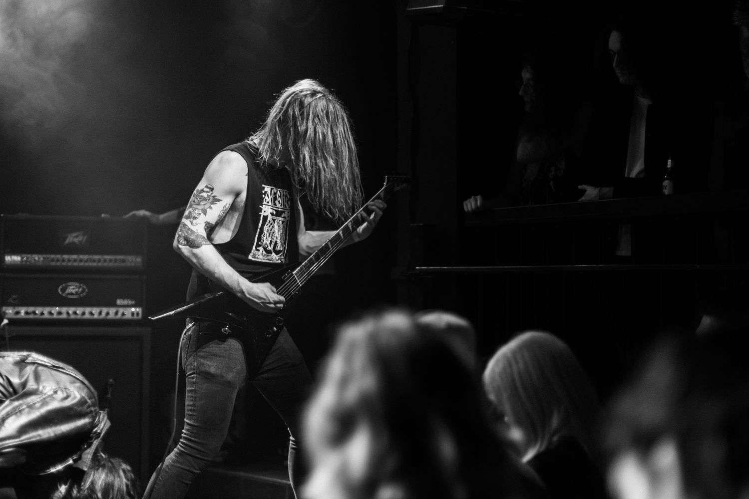 A doom metal band playing a live show