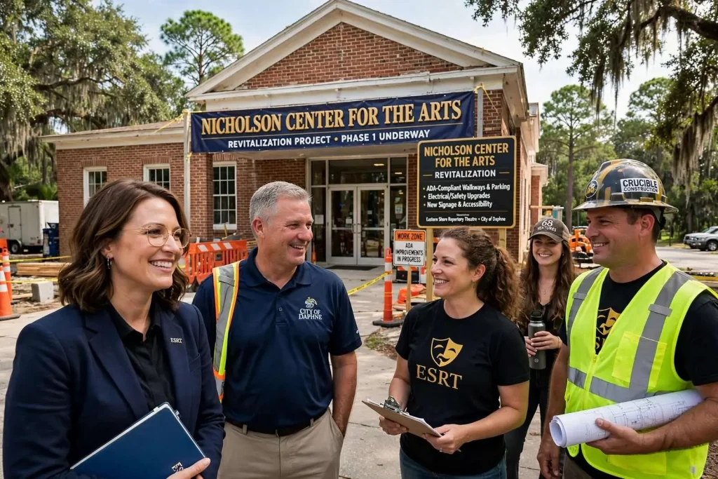 Illustration for the news story: Eastern Shore Repertory Theatre, City of Daphne Launch Nicholson Center for the Arts Revitalization