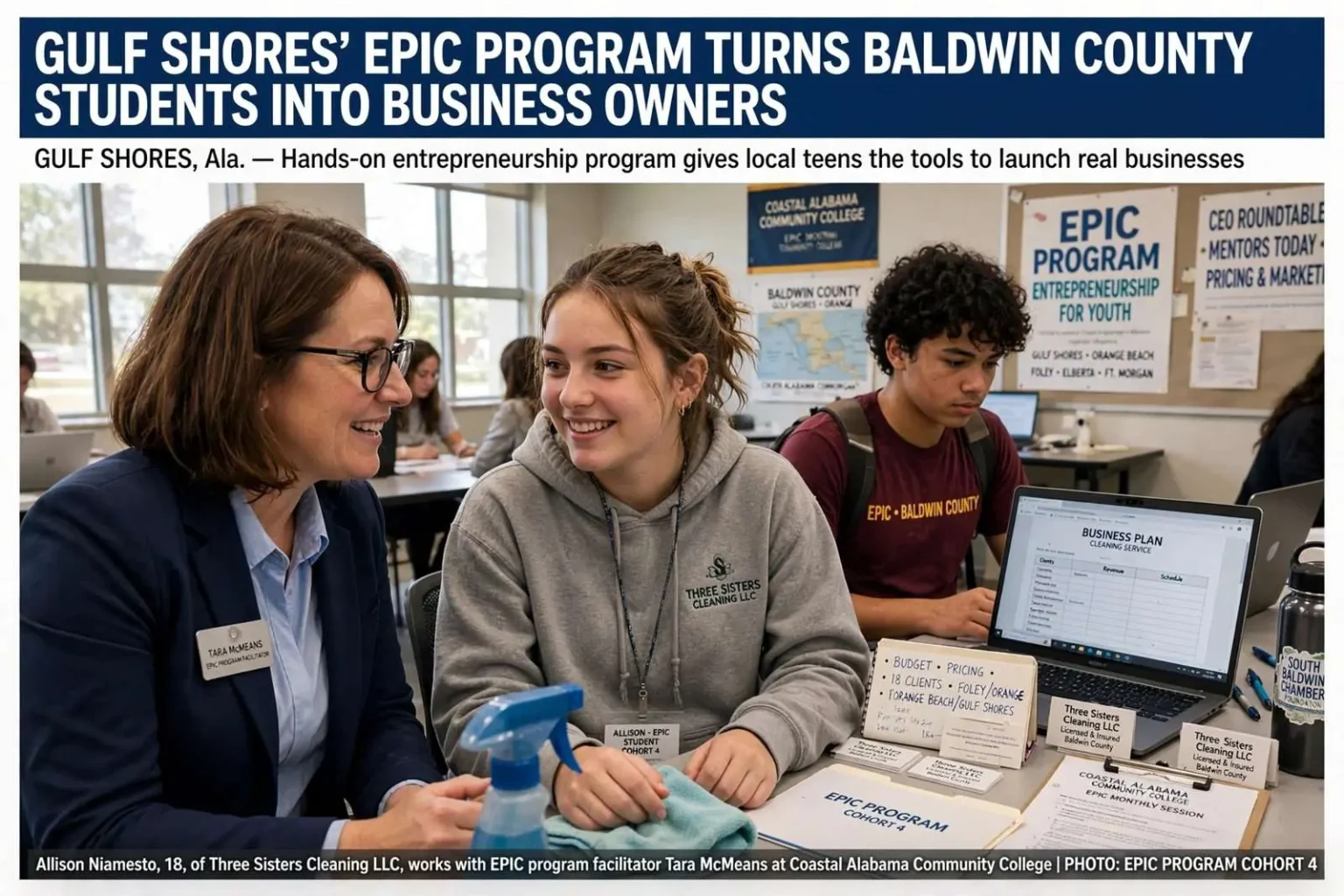 Illustration for the news story: Gulf Shores’ EPIC Program Turns Baldwin County Students Into Business Owners