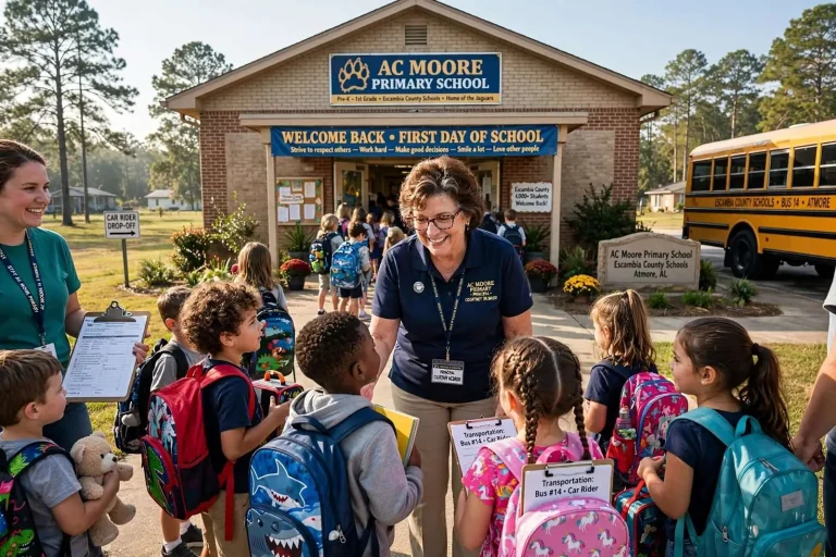 Illustration for the news story: New School Year Begins for More Than 4,000 Students in Escambia County, Alabama