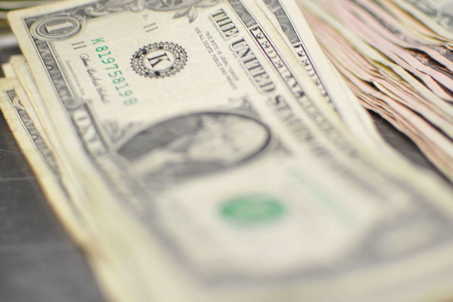 A stack of U.S. currency