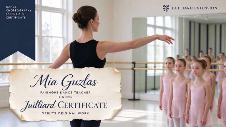 Illustration for the news story: From Pirouettes to Possibilities: Fairhope Dance Teacher Earns Juilliard Certificate, Debuts Original Work