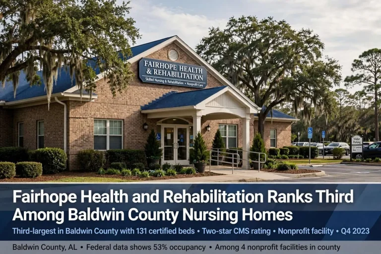 Illustration for the news story: Fairhope Health and Rehabilitation Ranks Third Among Baldwin County Nursing Homes