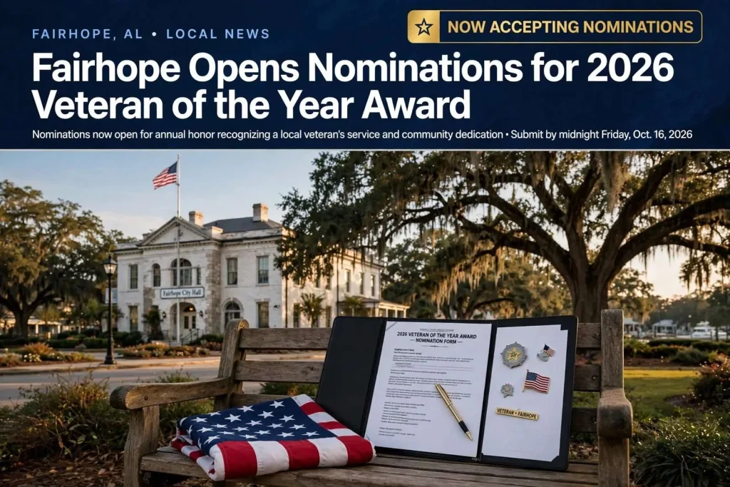 Illustration for the news story: Fairhope Opens Nominations for 2026 Veteran of the Year Award