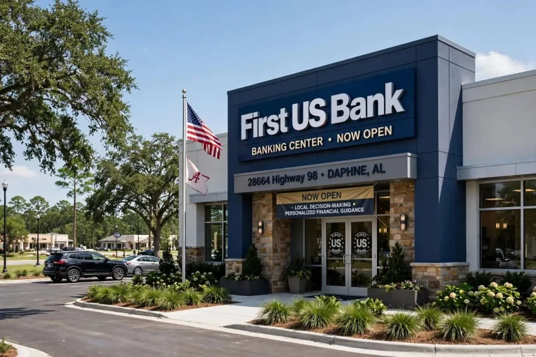 Illustration for the news story: First US Bank Opens a New Banking Center on Highway 98 in Daphne