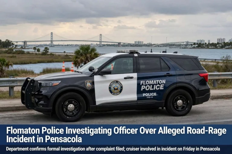 Illustration for the news story: Flomaton Police Investigating Officer Over Alleged Road-Rage Incident in Pensacola
