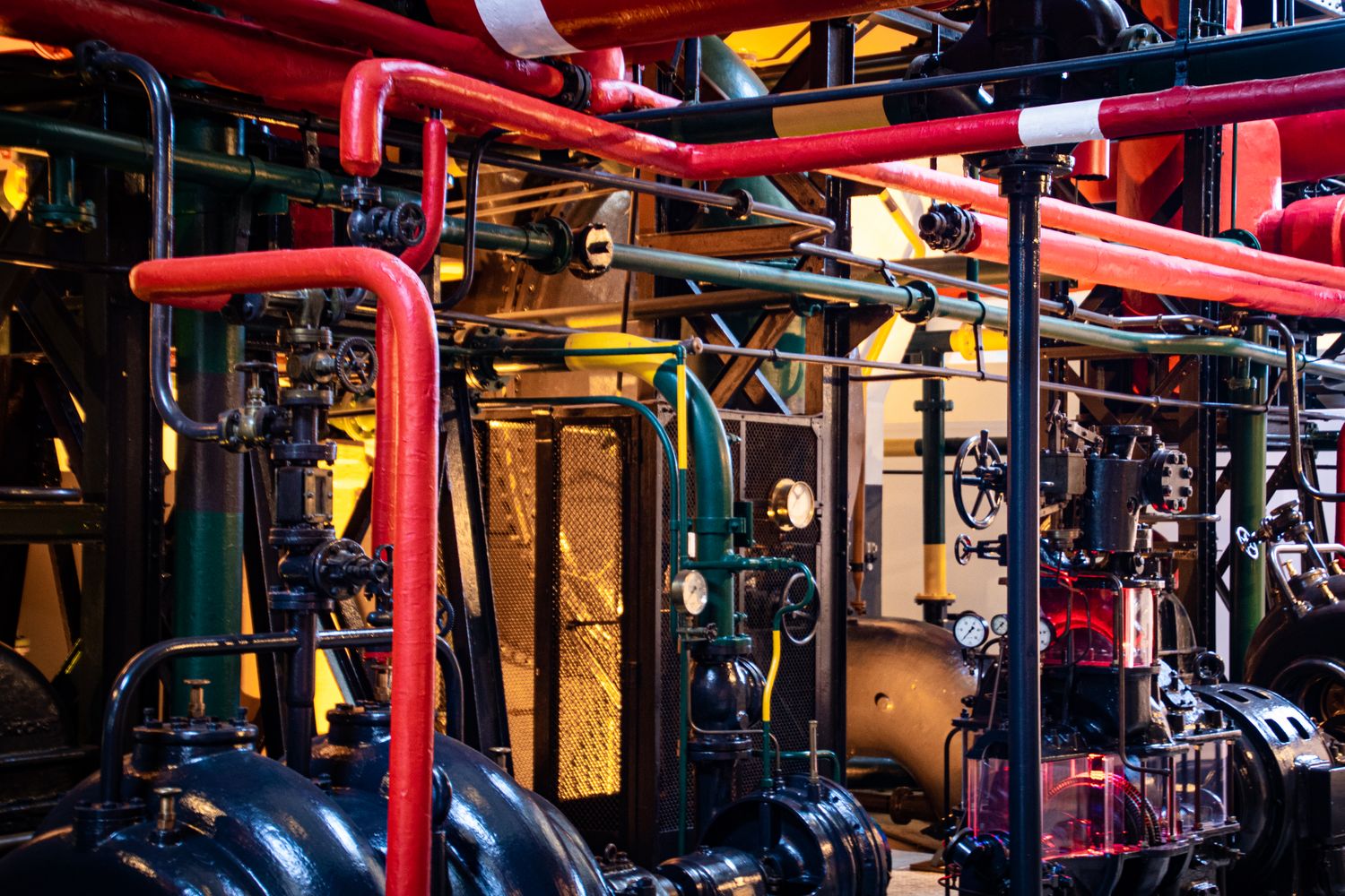 Industrial pump equipment inside a manufacturing facility