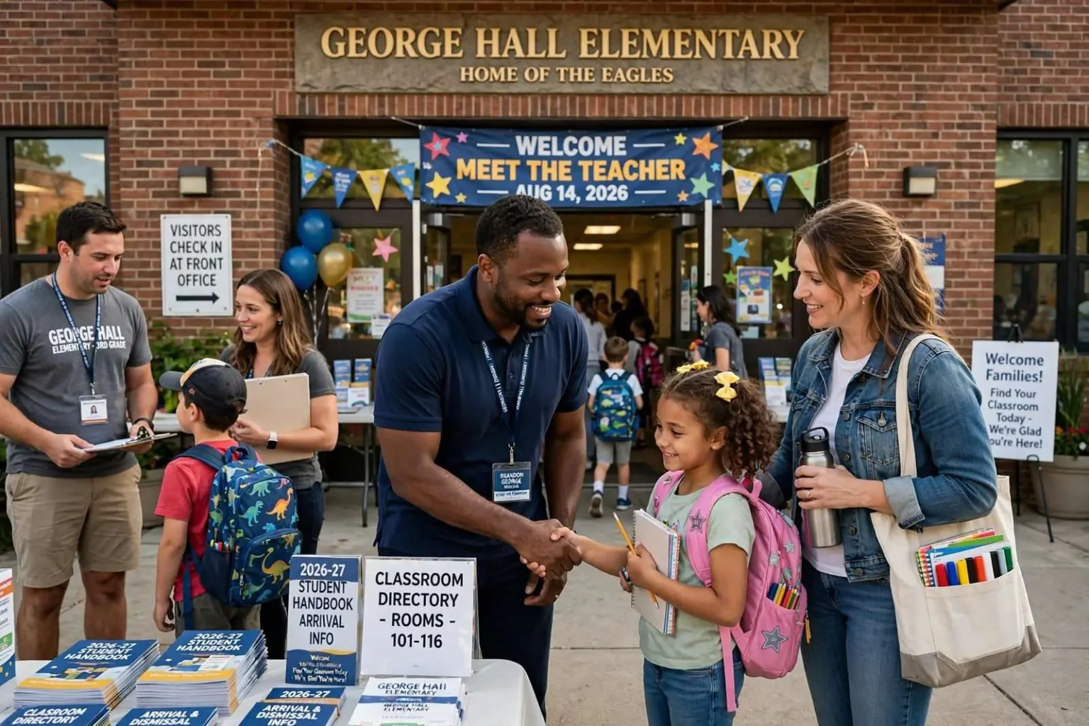 Illustration for the news story: George Hall Elementary Welcomes Families with Meet the Teacher Event Ahead of New School Year