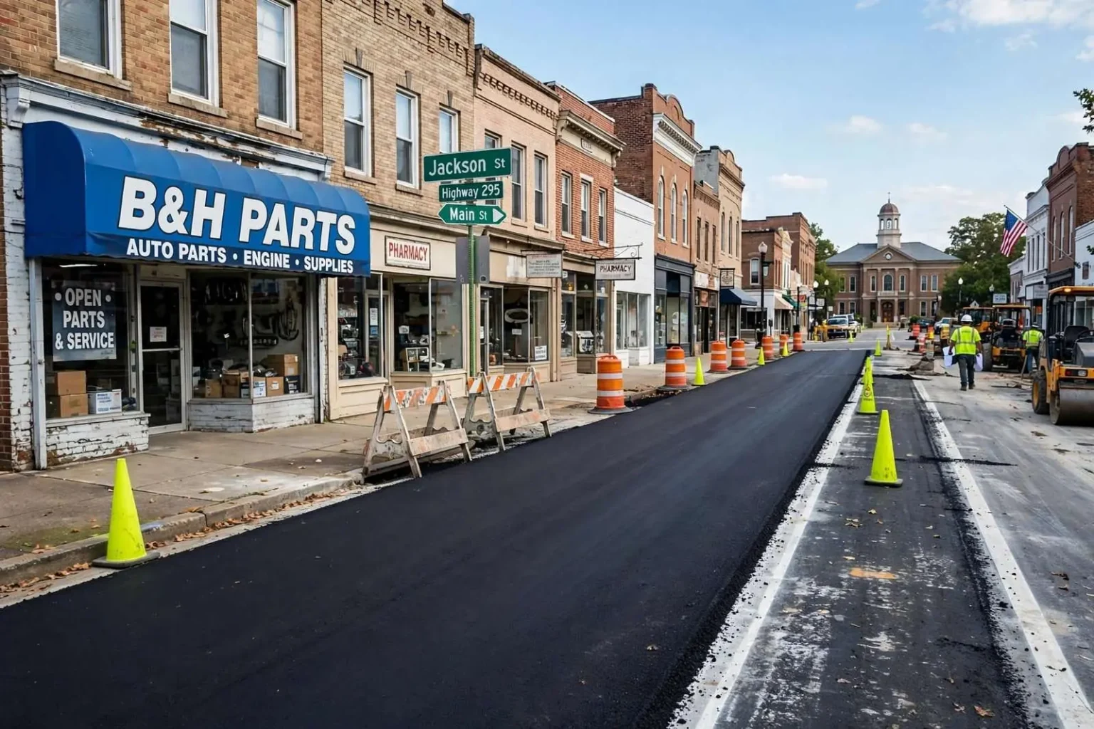 Illustration for the news story: Grove Hill’s Jackson Street Repaving Project Nears Completion