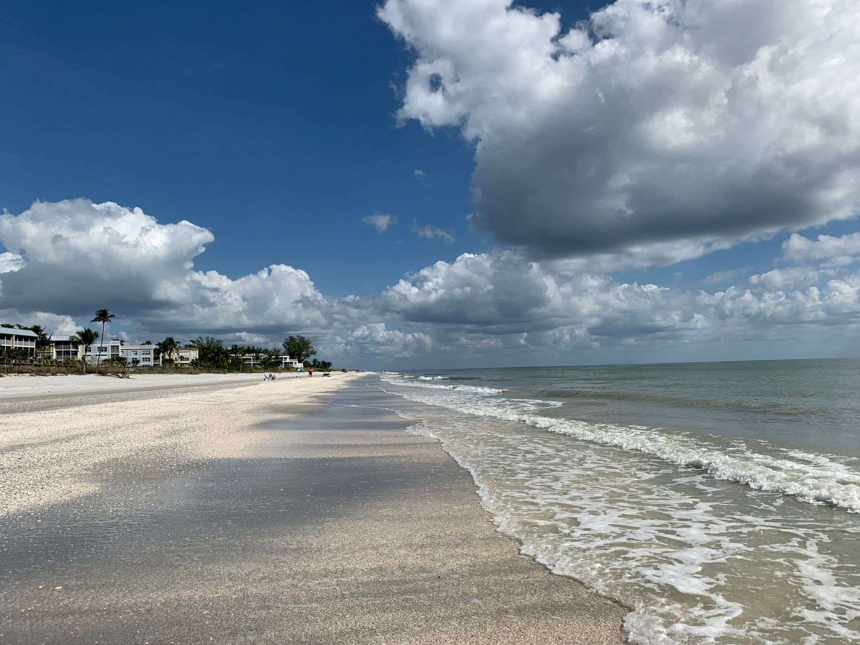 Sunny sky over the Gulf Coast during a break from summer heat
