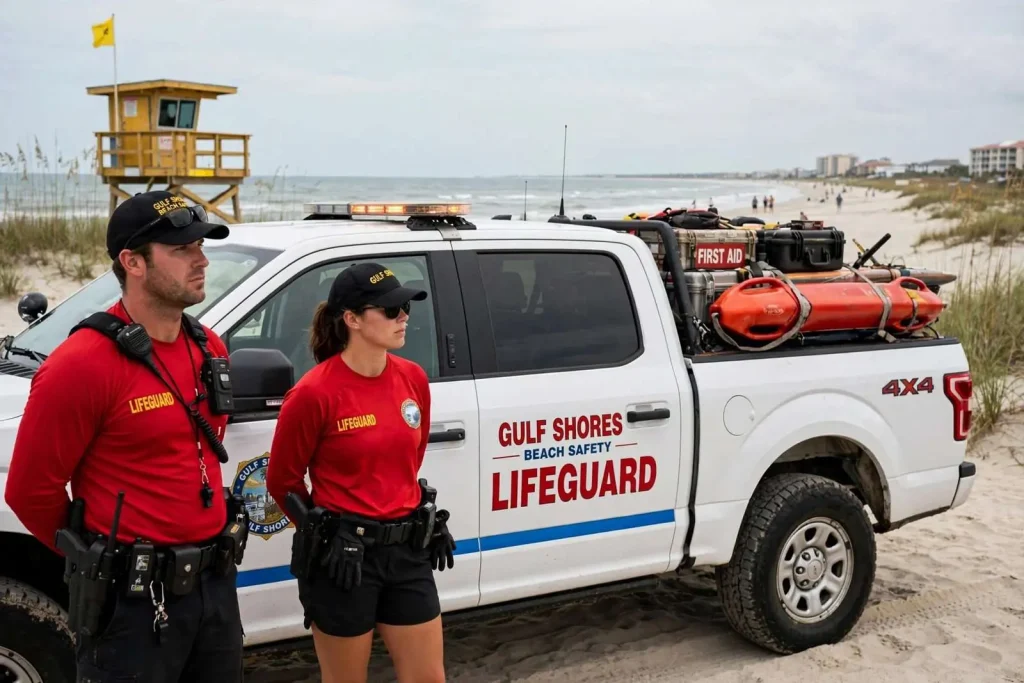 Illustration for the news story: Gulf Shores Doubles Its Year-Round Lifeguard Force to 12