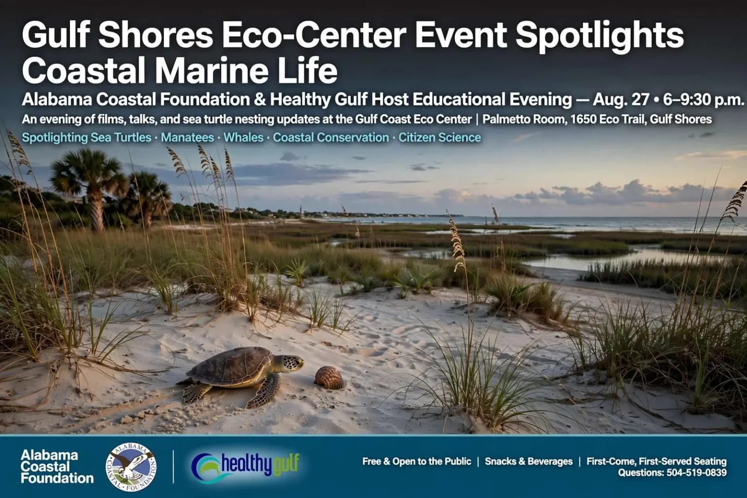 Illustration for the news story: Gulf Shores Eco-Center Event Spotlights Coastal Marine Life