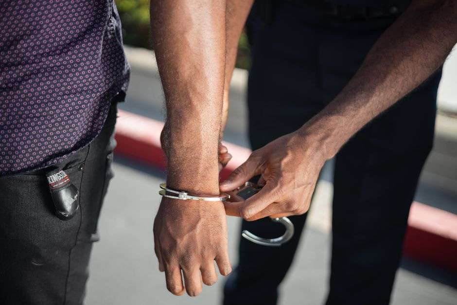 Handcuffs symbolizing a law enforcement arrest
