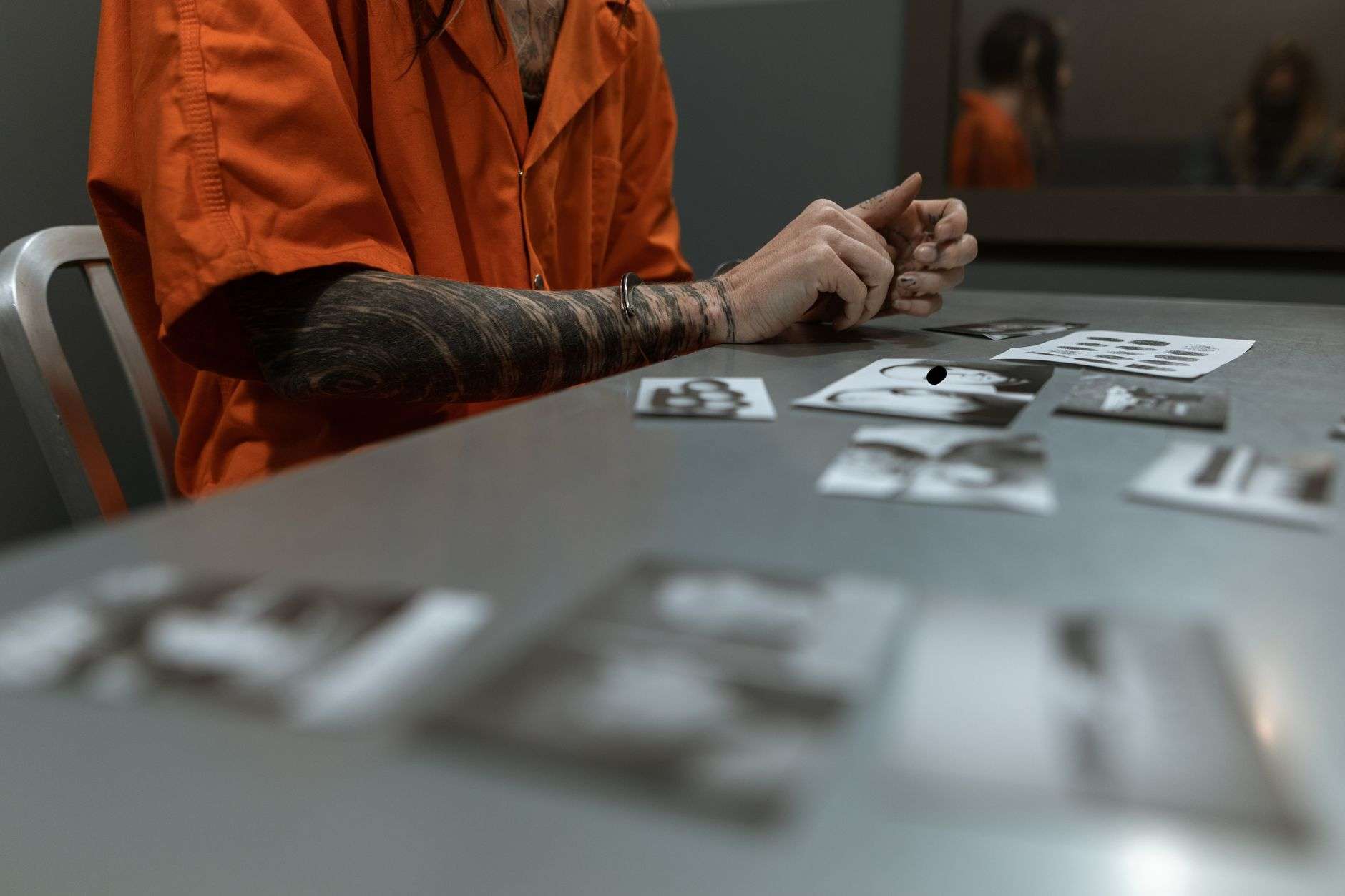 Close-up of handcuffs