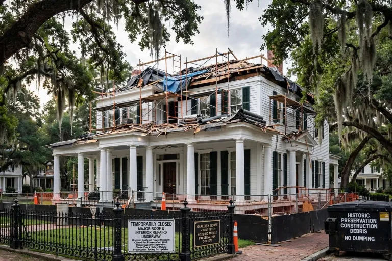 Illustration for the news story: Historic Oakleigh House Museum in Mobile Closes for Major Roof and Interior Repairs